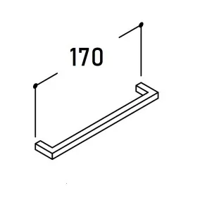 Mēbeļu rokturis KAME 17 cm, H21/160CH