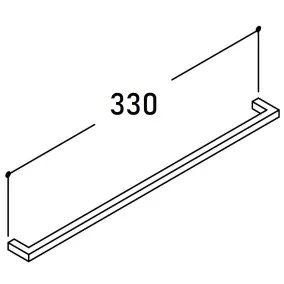 Mēbeļu rokturis KAME 33 cm, hroms H21/320CH