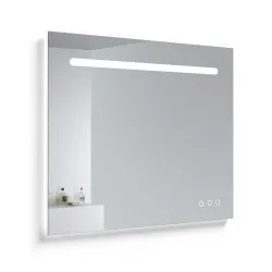 Spogulis ar LED apgaismojumu, Bluetooth un spoguļa apsildi Kame SMART, 100x80cm