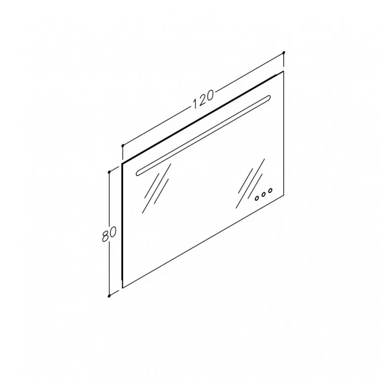Spogulis ar LED apgaismojumu, Bluetooth un spoguļa apsildi Kame SMART, 120x80cm