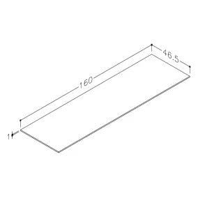 Darba virsma no augstspiediena lamināta Kame 160cm, WP/16-3/H15