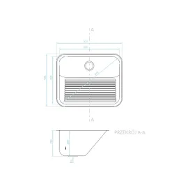 Saimniecības izlietne Kuchinox EKO 535x430x255mm