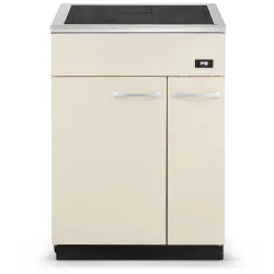 Centrālapkures krāsns ar plītsvirsmu Megal M20 20kW, bēša
