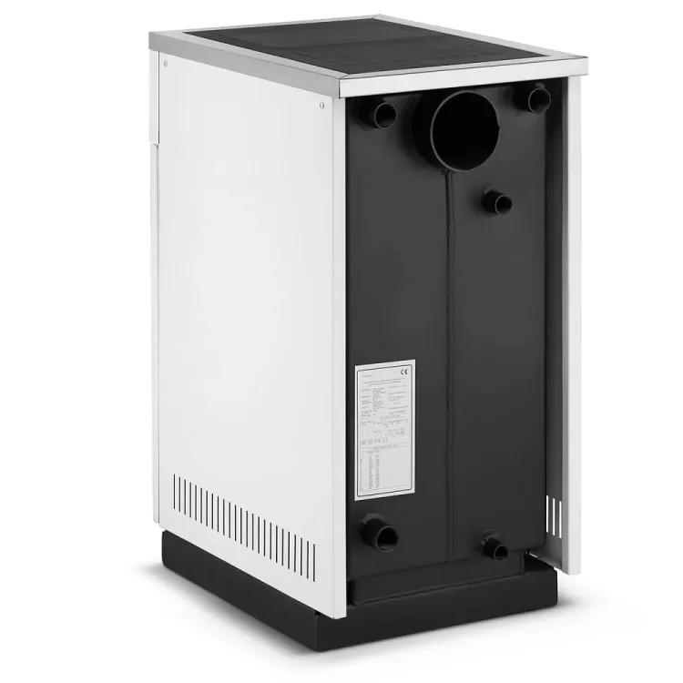 Centrālapkures krāsns ar plītsvirsmu Megal M10 10kW, balts Centrālapkures krāsns ar plītsvirsmu Megal M10 10kW, balts