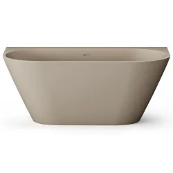 Brīvi stāvoša vanna PAA DECO WALL 1600x810, silkstone, matte caffelatte