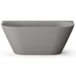 Brīvi stāvoša vanna PAA DECO WALL 1600x810, silkstone, matte grey