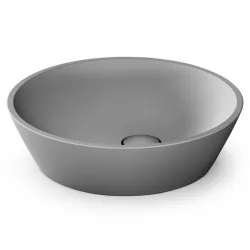 Vannas istabas uzliekamā izlietne PAA DECO Ø 450 mm, silkstone, matte grey