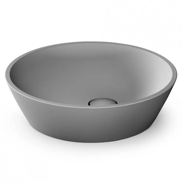 Vannas istabas uzliekamā izlietne PAA DECO Ø 450 mm, silkstone, matte grey