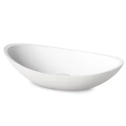 Vannas istabas uzliekamā izlietne PAA FELICE 690x375 mm, silkstone, balta