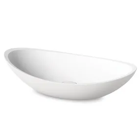 Vannas istabas uzliekamā izlietne PAA FELICE 690x375 mm, silkstone, balta