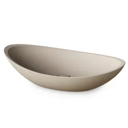 Vannas istabas uzliekamā izlietne PAA FELICE 690x375 mm, silkstone, matte caffelatte