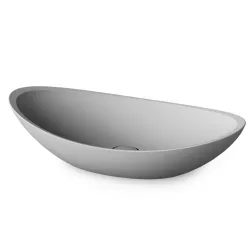 Vannas istabas uzliekamā izlietne PAA FELICE 690x375 mm, silkstone, matte grey