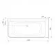 Stūra vanna PAA Silkstone QUADRO CORNER D 1600x750, balta matēta
