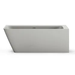 Stūra vanna PAA Silkstone QUADRO CORNER A 1600x750, pelēka matēta
