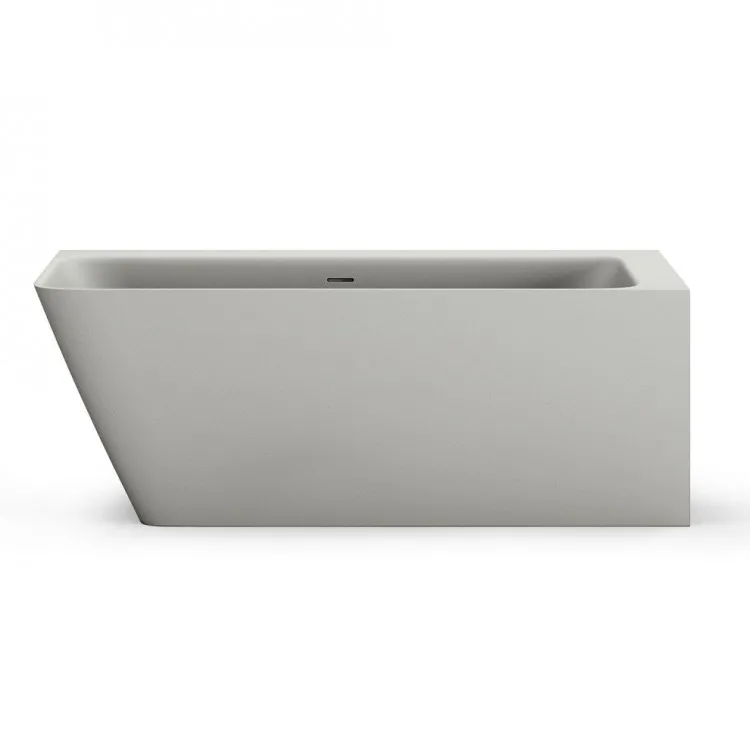 Stūra vanna PAA Silkstone QUADRO CORNER A 1600x750, pelēka matēta