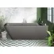 Stūra vanna PAA Silkstone QUADRO CORNER A 1600x750, graphite