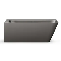 Stūra vanna PAA Silkstone QUADRO CORNER D 1600x750, graphite