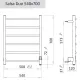 Elektriskais dvieļu žāvētājs PAX Salsa Duo 54x70cm 55W, nerūsējošais tērauds