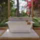 Taisnstūra vanna Polycer ONSEN 1600x755mm, balta