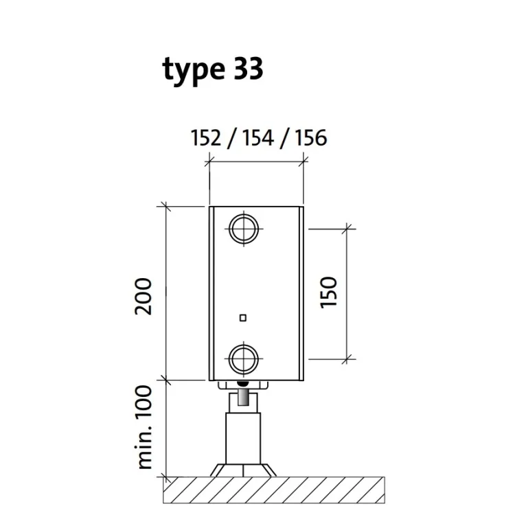 Tērauda paneļu apkures radiators PURMO VKO 33 200x1800
