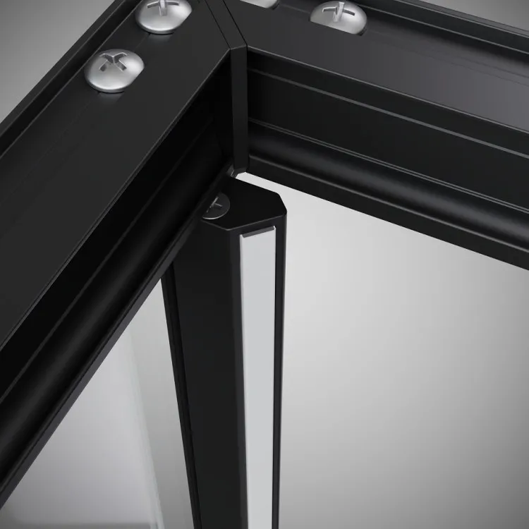Radaway Alienta Chroma SD I dušas kabīne 80x80 cm ar hroma profiliem un bīdāmām durvīm