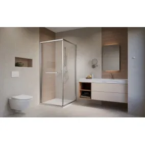 Radaway Alienta Chroma SD I dušas kabīne ar bīdāmām durvīm 90x90 cm, hroms