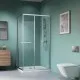 Radaway Alienta Chrome SD II dušas kabīne 100x80 cm ar 6 mm caurspīdīgu stiklu