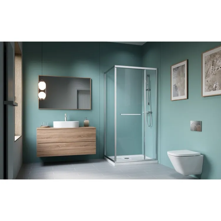 Radaway Alienta Chrome SD II dušas kabīne 100x80 cm ar 6 mm caurspīdīgu stiklu
