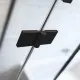 Dušas stūris taisnstūra Radaway Essenza Black KDJ+S1 ar atbalsta stieni 100Lx80
