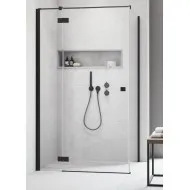Dušas stūris kvadrātveida Radaway Essenza Black KDJ+S1 90x90 L