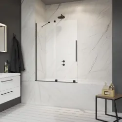 Vannas sieniņa ar bīdāmām durvīm Radaway Furo Black II PND L 100 cm