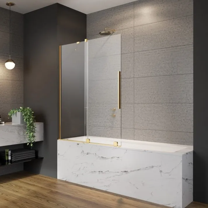Vannas sieniņa ar bīdāmām durvīm Radaway Furo Gold II PND L 130 cm