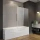 Vannas sieniņa ar bīdāmām durvīm Radaway Furo Gold II PND R 130 cm