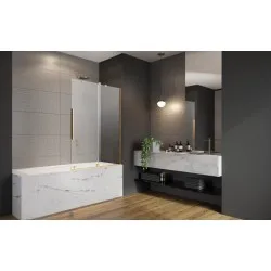 Vannas sieniņa ar bīdāmām durvīm Radaway Furo Gold II PND L 100 cm