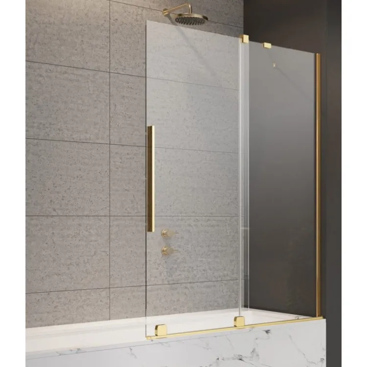 Vannas sieniņa ar bīdāmām durvīm Radaway Furo Gold II PND R 130 cm
