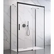 Dušas stūris taisnstūra Radaway Idea Black KDJ+S 90x100x90cm, 90/100R/90BL