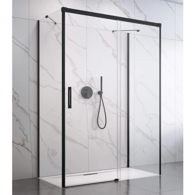 Dušas stūris taisnstūra Radaway Idea Black KDJ+S 90x100x90cm, 90/100R/90BL