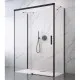 Dušas stūris taisnstūra Radaway Idea Black KDJ+S 80x100x80cm, 80/100L/80BL