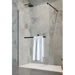 Dušas siena ar dvieļu turētāju Radaway MODO New Black II 1000x2000mm
