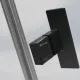 Dušas stūris kvadrātveida Radaway NES KDS II Black ar krustveida atbalsta stieni 90Rx90cm