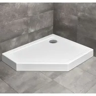 Dušas paliktnis piecstūru Radaway Doros PT E Compact 80x100 R, balts