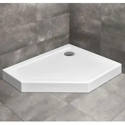 Dušas paliktnis piecstūru Radaway Doros PT E Compact 80x100 R, balts