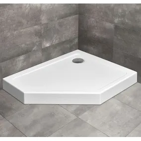 Dušas paliktnis piecstūru Radaway Doros PT E Compact 80x100 R, balts