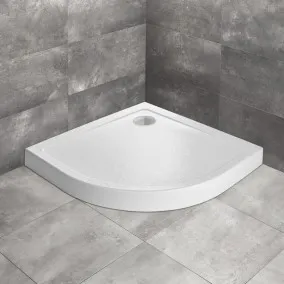 Dušas paliktnis pusapaļš Radaway Doros A Compact 80x80, balts akmens