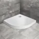 Dušas paliktnis pusapaļš Radaway Doros A Compact 80x80, balts akmens