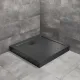 Dušas paliktnis kvadrātveida Radaway DOROS C Compact 80x80cm, melns akmens