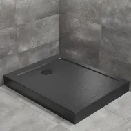 Dušas paliktnis taisnstūra Radaway DOROS F Compact 100x80cm, melns akmens