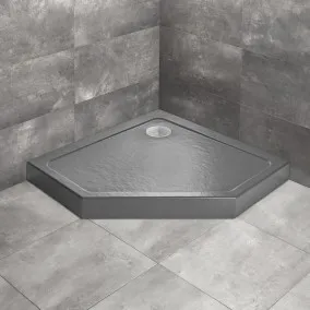 Dušas paliktnis piecstūru Radaway Doros PT Compact 100x100, antracīts akmens