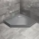 Dušas paliktnis piecstūru Radaway Doros PT Compact 80x80, antracīts akmens