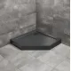 Dušas paliktnis piecstūru Radaway Doros PT Compact 90x90, melns akmens